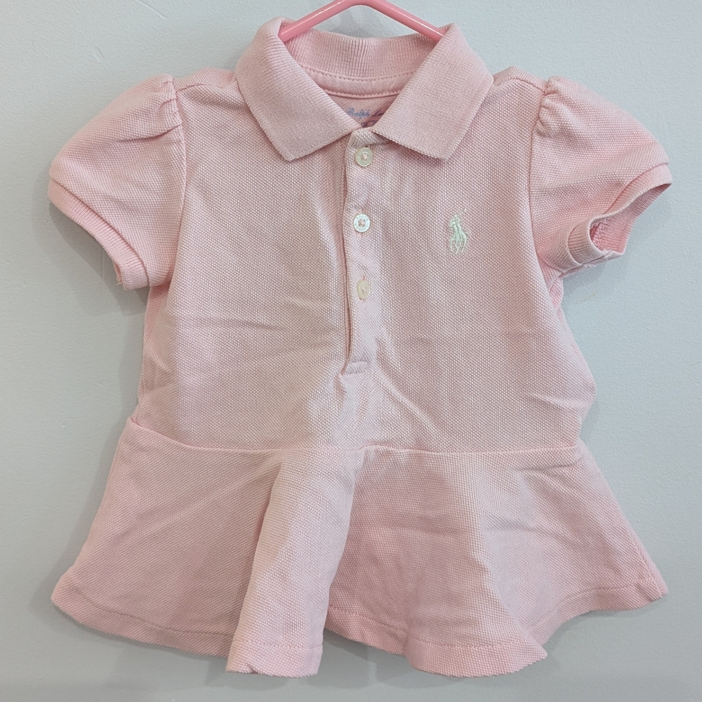 Ralph Lauren Baby Pink Polo Top Preppy Shirt